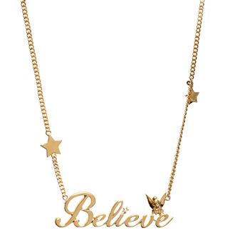 Disney Couture™ Believe Nameplate Necklace - Gold